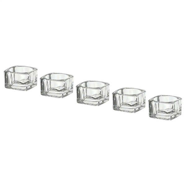 Set 5 đế nến thủy tinh GLASIG