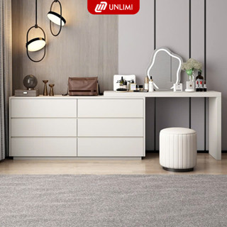 Bàn làm việc, bàn trang điểm thông minh kết hợp với tủ để đồ có ngăn kéo thương hiệu UNLIMI - UP305 / UP325