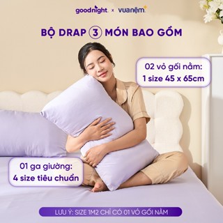 Bộ Ga Gối 3 Món Vua Nệm Goodnight Airsilk 20cm, Ga Giường Tencel Cao Cấp Mềm Mại, 5 Màu Sắc