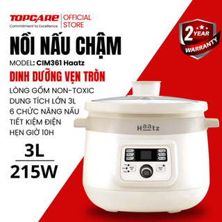 Nồi nấu chậm Haatz 3L nồi chưng yến, cách thuỷ, giữ trọn dinh dưỡng, hẹn giờ 10 tiếng tiết kiệm điện