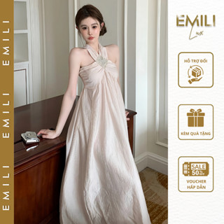 Đầm maxi cúp ngực Emili đầm dài dáng xoè đi biển đi tiệc phong cách [V421]
