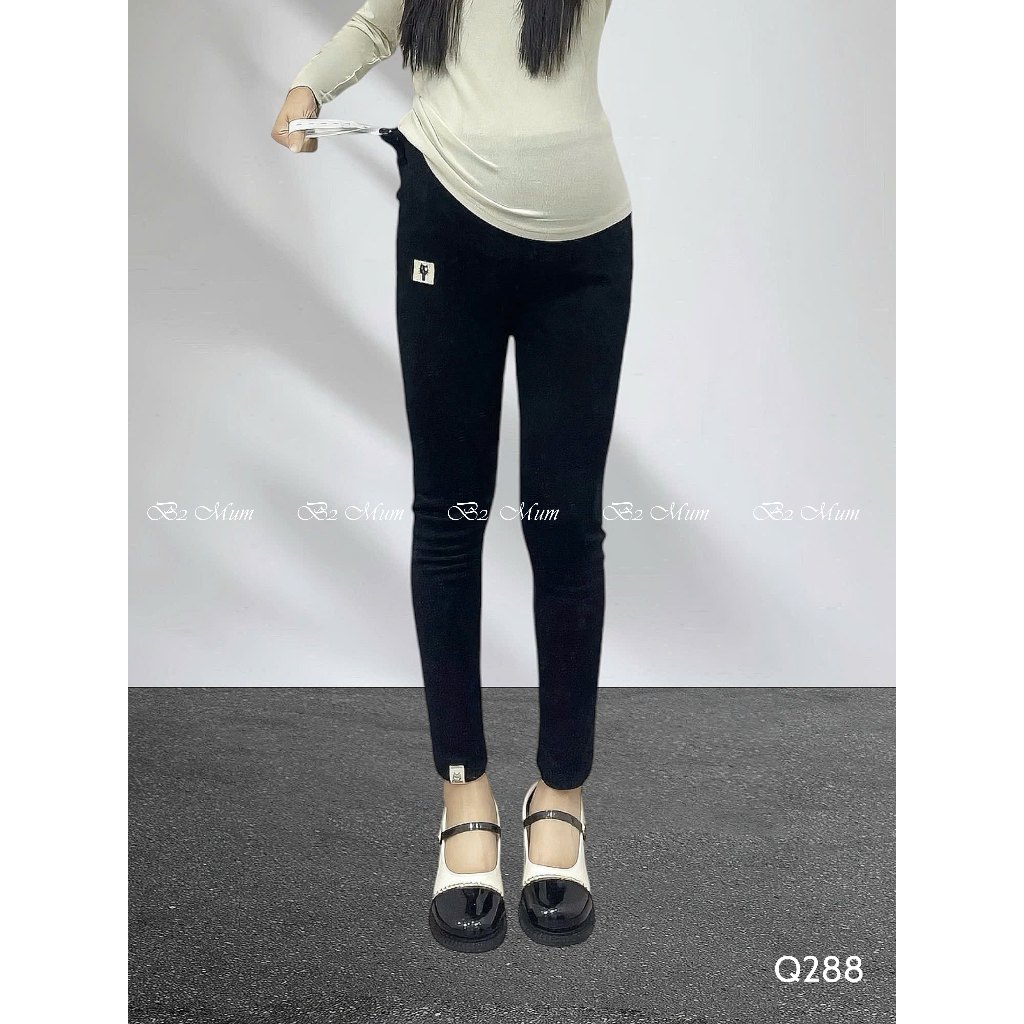 Quần Bầu Mèo Lót Lông Mềm Mịn – Thoải Mái, Ấm Áp Cho Mẹ Bầu Q288 by B2 MUM