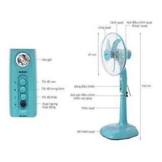 Quạt Đứng SENKO DH 1600 Có Hẹn Giờ Thổi Mát Ngày Hè Oi Nóng.