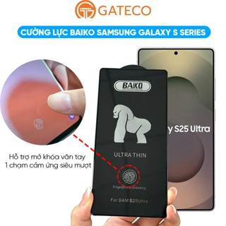 Kính Cường Lực Samsung S22 S23 S24ultra S25 ultra S21 S21+ S24 S24+ S21Plus S22Plus S23+ BAIKO có hỗ trợ mở khóa vân tay