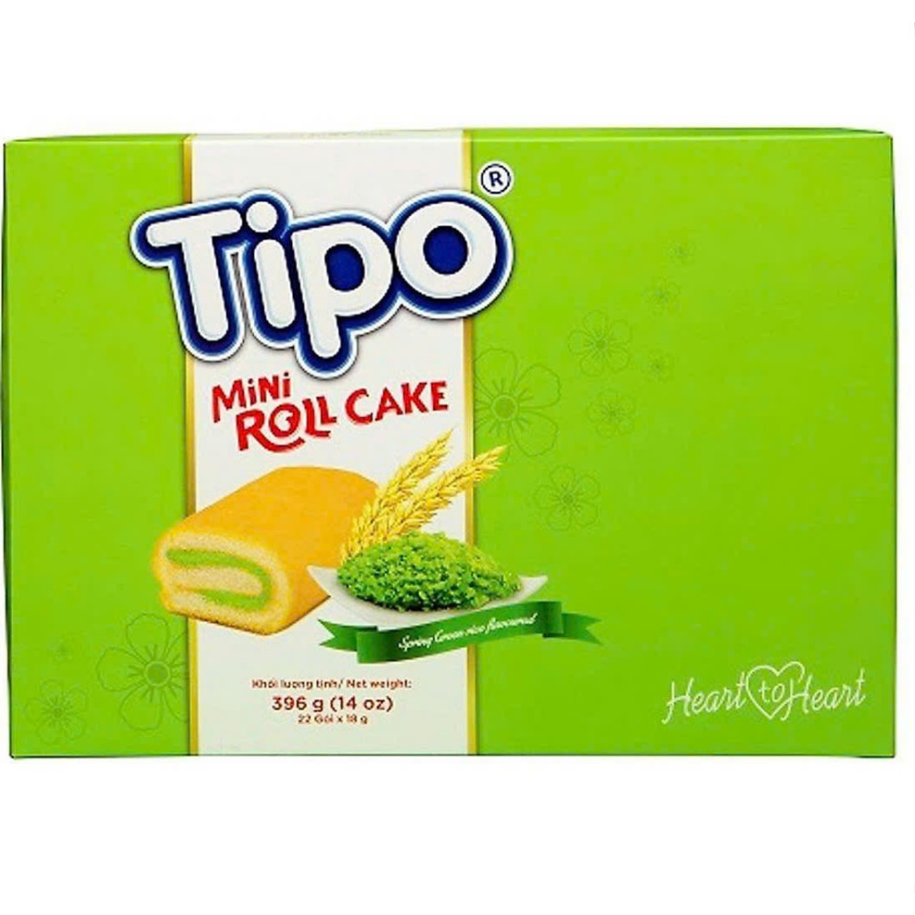 Tipo Bánh Bông lan cuộn kem hương Cốm 396g
