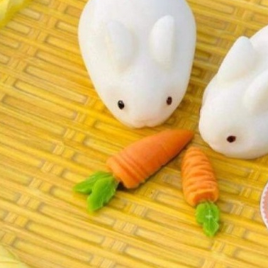 Khuôn Silicon 4D hình Cà Rốt hình thỏ / Khuôn silicon  trang trí bánh thạch rau câu/ Bánh sinh nhật