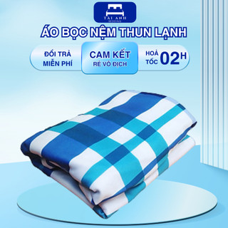 Áo bọc nệm thun lạnh 2 mặt có khóa kéo đầy đủ kích thước