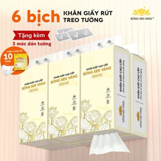 Khăn giấy rút Bông Sen Vàng treo tường Phiên Bản Mới,hàng Việt Nam chất lượng cao