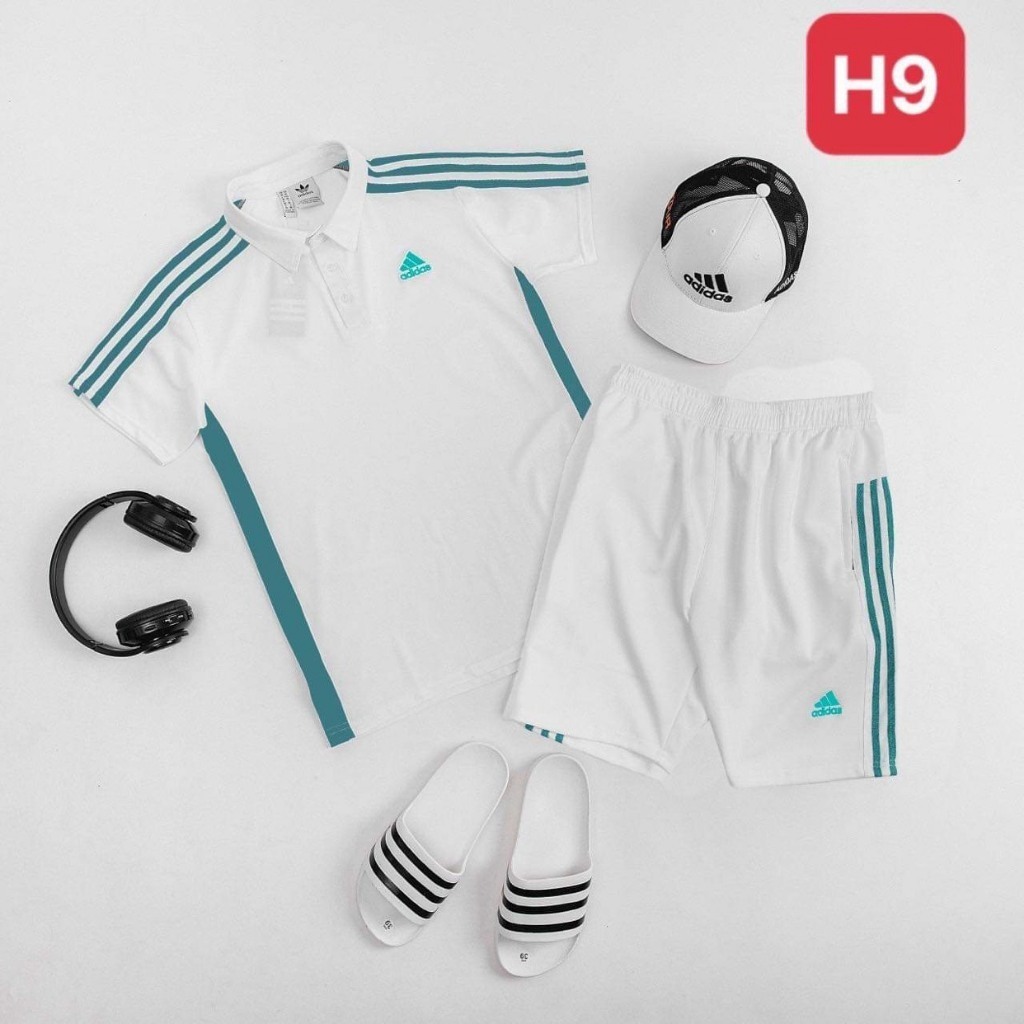 Bộ Quần Áo Adidas Thêu Logo 3 lá Siêu Chất - Bộ Thể Thao Nam Nữ ADD Cổ Bẻ Siêu Basic Hottrend 2k4