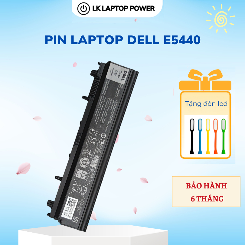 Pin Laptop DELL Latitude E5440 E5540  VV0NF VV0NF M7T5F N5YH9 WGCW6 65 Wh ZIN New BH 6 Tháng