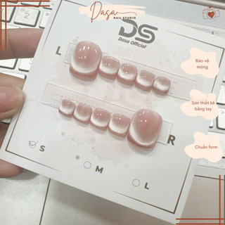  Móng chân giả NGẮN màu thạch nail box chân french mắt mèo đơn giản sang trọng MC108 tặng KÈM keo dán móng 