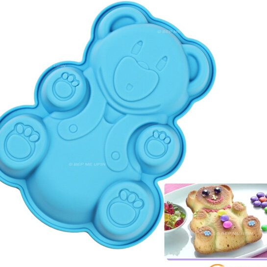 Khuôn silicon khuôn hình gấu 16cm