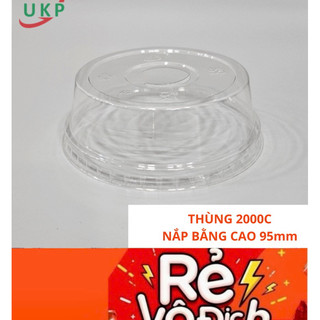 [Sỉ THÙNG 2000 Cái] Nắp VUÔNG CAO 95mm dùng cho Ly nhựa, Ly Giấy Các Loại, Hàng chính Hãng Uy Kiệt (UKP)