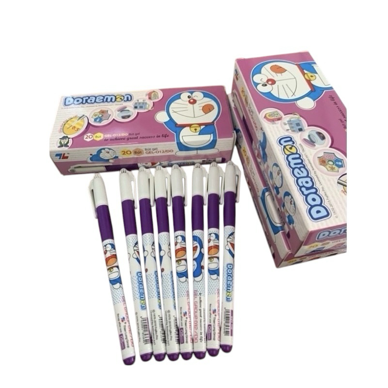 Combo 10 Bút Gel Nước Doremon Mực Tím