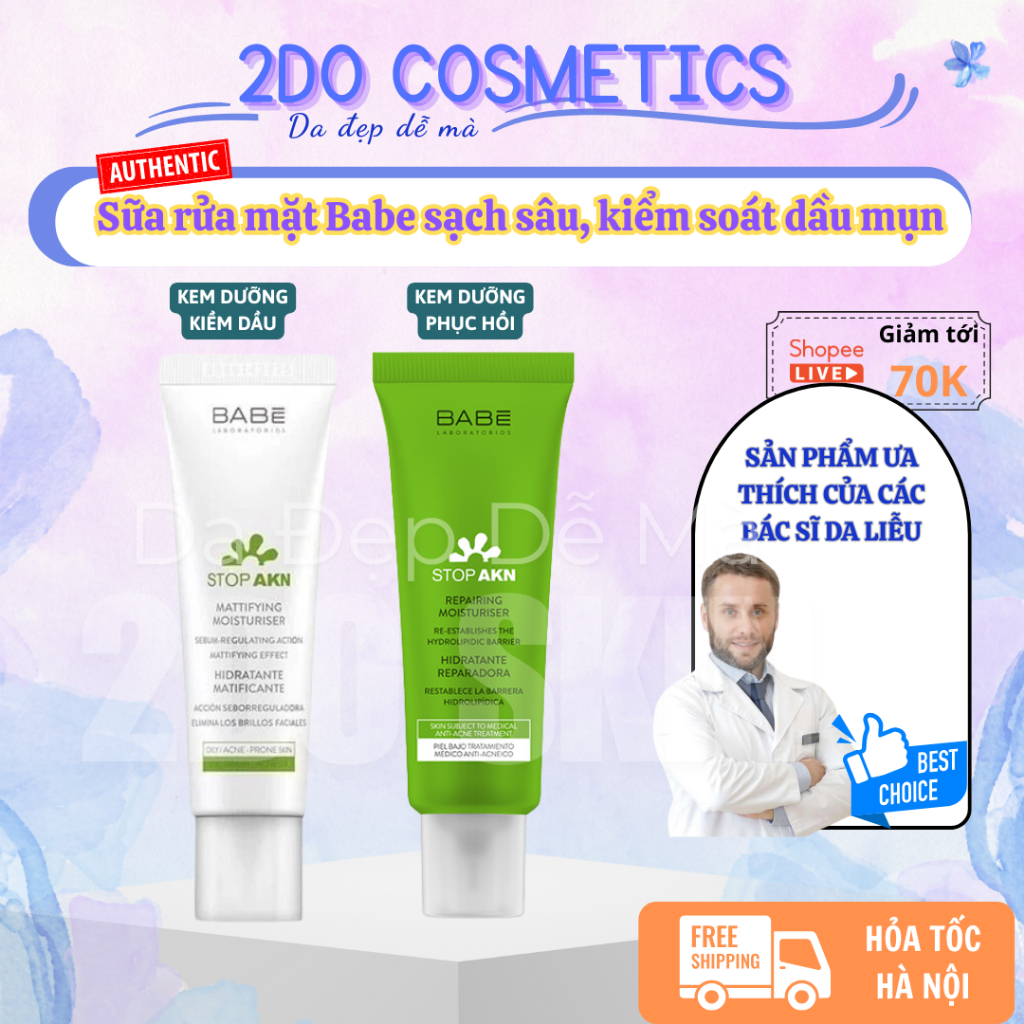 Kem Dưỡng Babe Mattifying Moisturiser 50ml