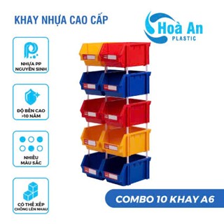 [Combo 10] Khay Nhựa A6 –KT: 240x155x125 mm phân loại linh kiện, bulong ốc vít, đựng đồ kim khí