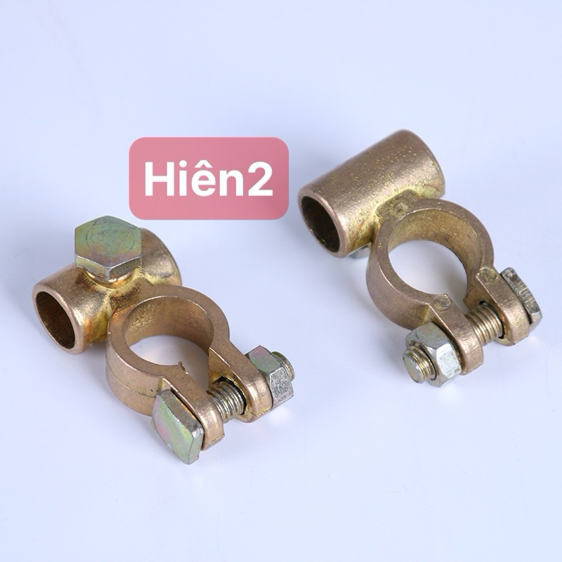 [ 1 Cặp ] Cọc Bình Ắc Quy Đồng Thau Kiểu Thái phi 18 (D18mm) Loại tốt