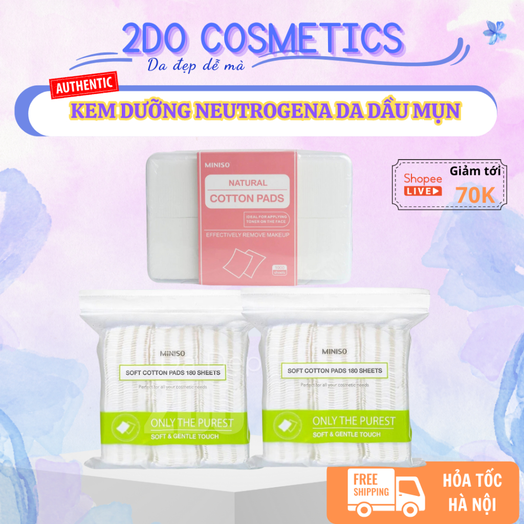 Bông tẩy trang Miniso 1000 miếng - 2Do Comestics