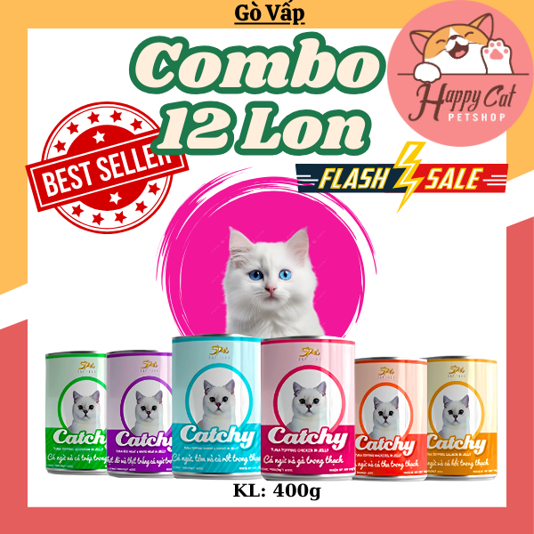 [COMBO] Pate Lon Catchy 400G Pate Dinh Dưỡng Cho Mèo