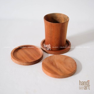 Lót ly gỗ tròn-Lót ly bằng gỗ tự nhiên