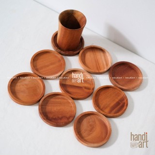 Lót ly gỗ tròn-Lót ly bằng gỗ tự nhiên