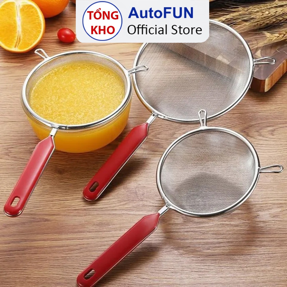 Rây Lọc Lưới Cua, Muôi Rá Lọc Cháo Siêu Mịn Cho Bé Ăn Dặm - Trà, Bột Cán