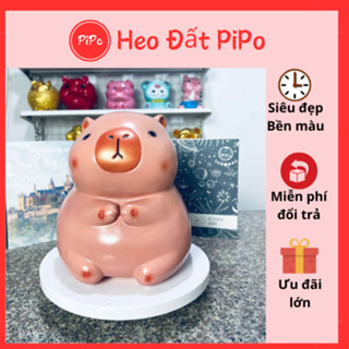  Heo đất,lợn đất mẫu Chuột Capybara size to dễ thương   Ống tiết kiệm- Heo Đất PiPo 