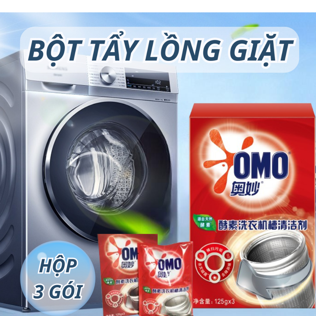 Bột Tẩy Vệ Sinh Lồng Máy Giặt Loại Bỏ Mảng Bám Nấm Mốc Gây Ngứa Làm Sạch Cặn Bẩn Hiệu Quả Tránh Vi Khuẩn 99%