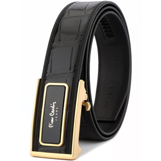 Thắt Lưng Nam Cao Cấp, Dây Nịt Nam Hàng Hiệu PIERRE CARDIN Luồn Trong Giấu Dây VIP118 Da Cá Sấu, Khóa Tự Động VIP