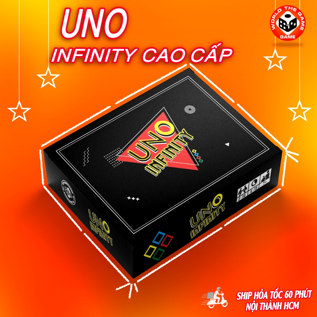 Bộ UNO INFINITY Full Cơ Bản + Mở Rộng phiên bản hộp đen cao cấp thiết kế đẹp