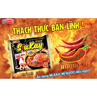 [COMBO 10 GÓI date xa] Mì SiuKay vị Hải sản | Bò Cay | Gà Cay Phô Mai| Phờ trộn Hải Sản (128g)