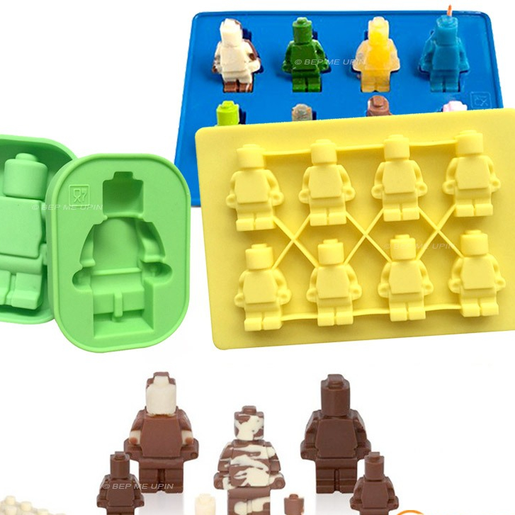 Khuôn silicon chú lính lego người máy xếp hình