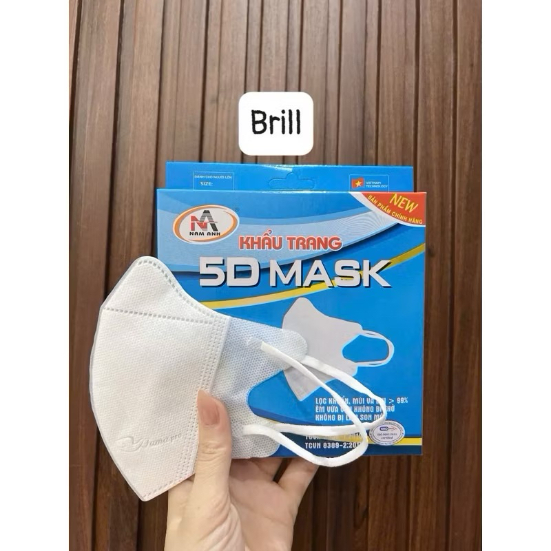 sỉ 10 hộp (100 cái) khẩu trang 5D