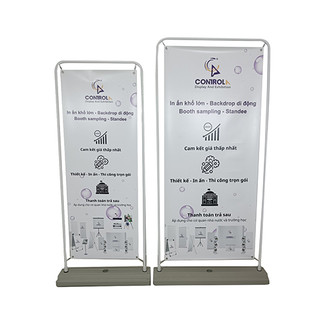 [XUẤT KÈM VAT] Standee kiểu cửa đế nước và standee kiểu cửa đế sắt