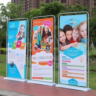 [XUẤT KÈM VAT] Standee kiểu cửa đế nước và standee kiểu cửa đế sắt