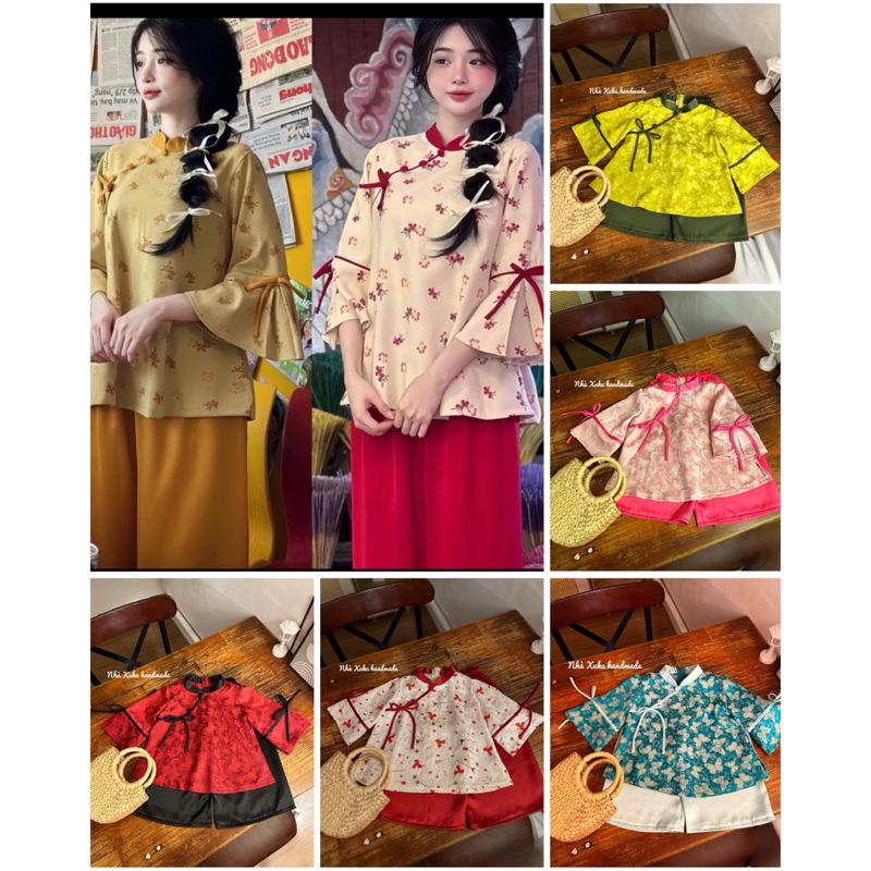 Pháp phục đôi Nhã Tịnh Mẹ&bé gái (Nhà Xuka handmade)