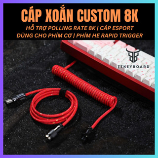 [Hỏa Tốc] Cáp Xoắn Custom Cho Bàn Phím Cơ Bàn Phím HE - Hỗ Trợ 8K Polling Rate - Cáp Thể Thao Điện Tử - TTKeyboard