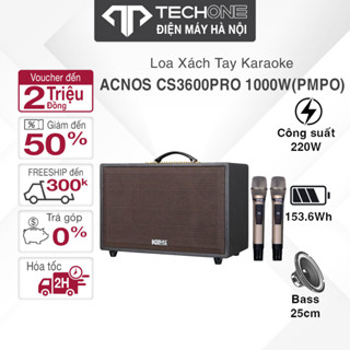 Loa Karaoke Xách Tay Acnos CS3600Pro Và Acnos CS36000 Gen 2  1000W Tặng kèm 2 Mic Hàng Chính Hãng