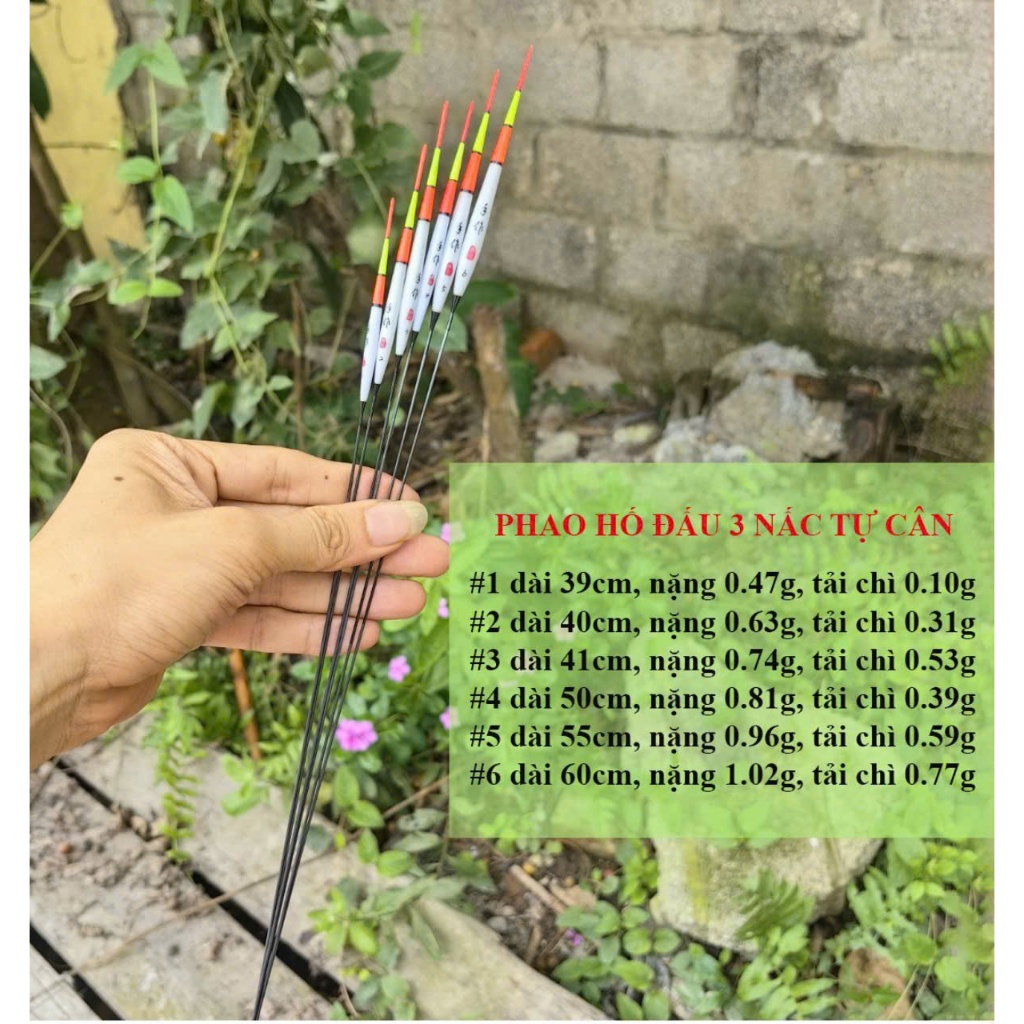 [Chất Lượng] Phao Hố đấu tự cân không chì 3 nấc