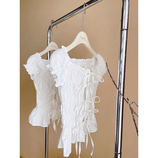 miitee top - croptop nơ lưng cột nơ ( ảnh thật sàn)
