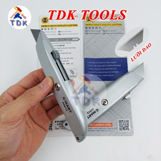 Dao rọc cáp, dao trổ đa năng cán nhôm C-Mart A0012 & Hộp 10 lưỡi dao A0044