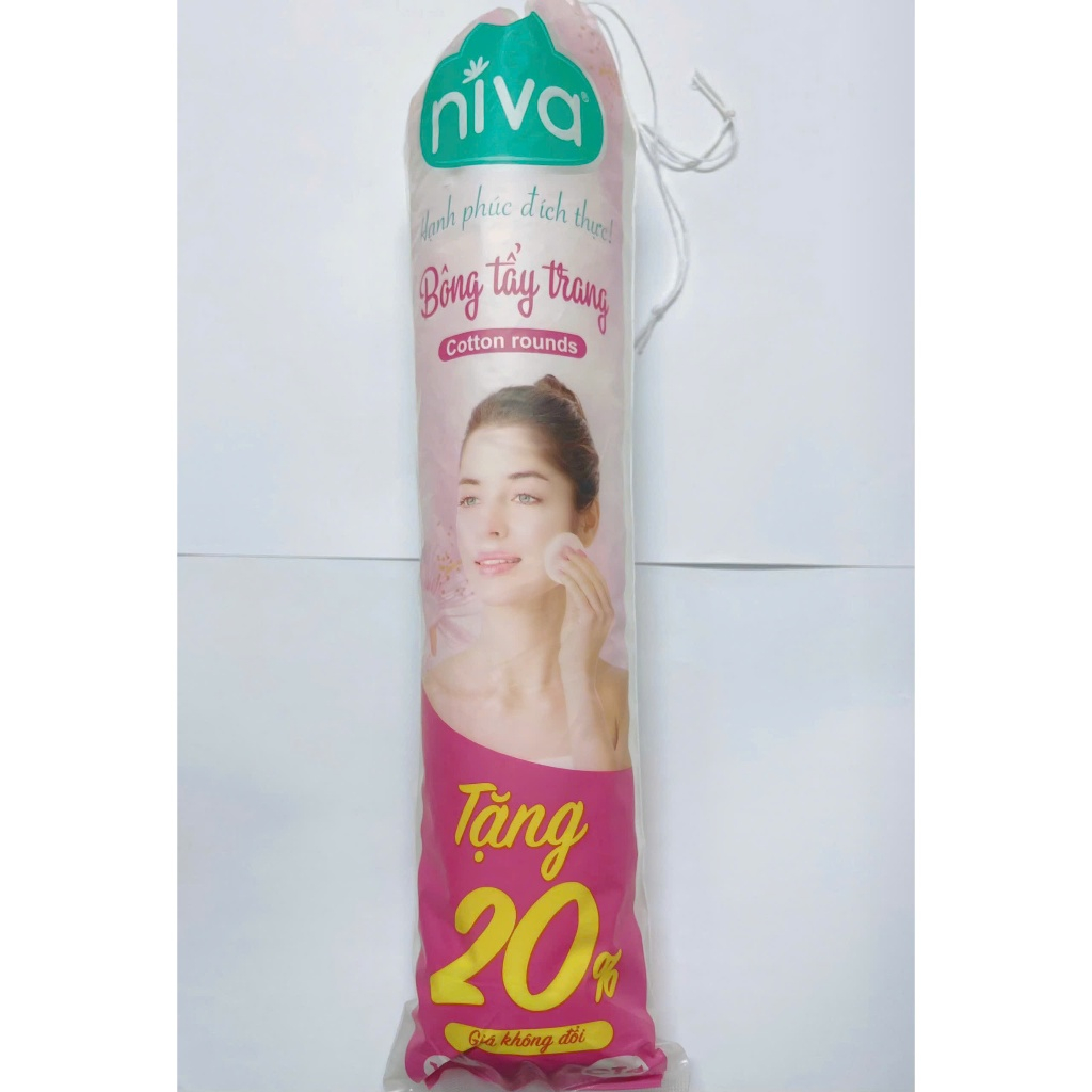 Bông Tẩy Trang Tròn Niva Cao Cấp CT4 Gói 180 Miếng