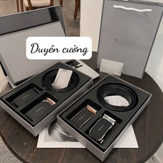 SIÊU RẺ _ Dây thắt lưng nam 2 mặt cao cấp full box kèm túi giấy PPPE RO DUYÊN CƯỜNG