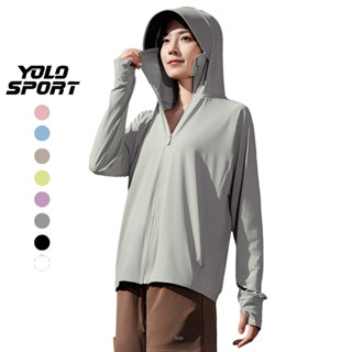 Áo Khoác Chống Nắng Lụa Lạnh Chống Tia UV UPF50+ Nam Nữ Vải Nhẹ Mát Cao Cấp Co Giãn Thoáng Mát YOLO SPORT