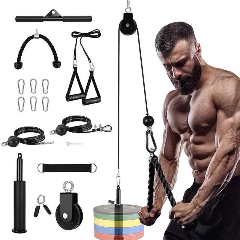  FULL 13 SET  RẺ VÔ ĐỊCH   Bộ Dây Cáp Ròng Rọc Tập GYM Tại Nhà Tiện Lợi  TẬP FULL BODY  ĐA DẠNG BÀI TẬP 