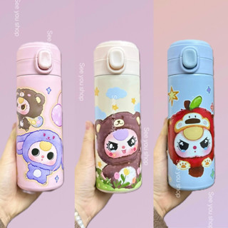 Bình Giữ Nhiệt Baby Three Cốc Giữ Nhiệt Bình Nước BB3 Bé Ba Capybara Labubu inox 316 304 500ml An Toàn Sức Khỏe Tiện Lợi
