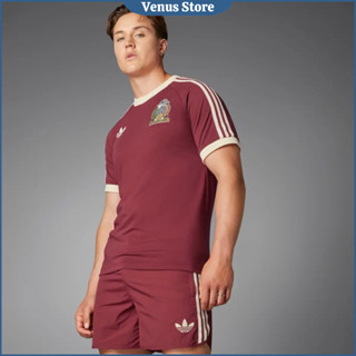 Bộ đồ thể thao nam cao cấp Adidas Mexico Adicolor 3-Stripes Tee, Chất liệu vải cá sấu poly cao cấp co giãn 4 chiều