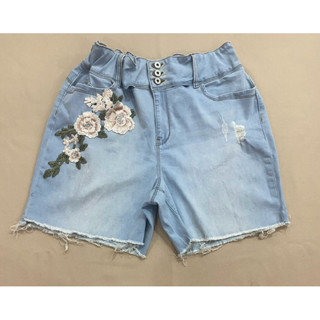 (Q3779) Quần đùi nữ vải jean lưng thun (Bigsize) - Thanh lý vnxk