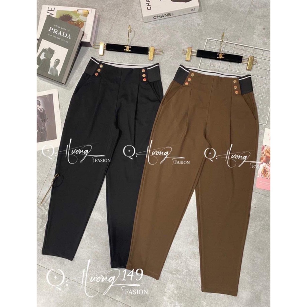 Quần UMI Hàn 6 Cúc Bigsize Kiểu Dáng Baggy Co Giãn 4 Chiều - Umi bản cạp chun cao 10cm Baggy nữ - Dá