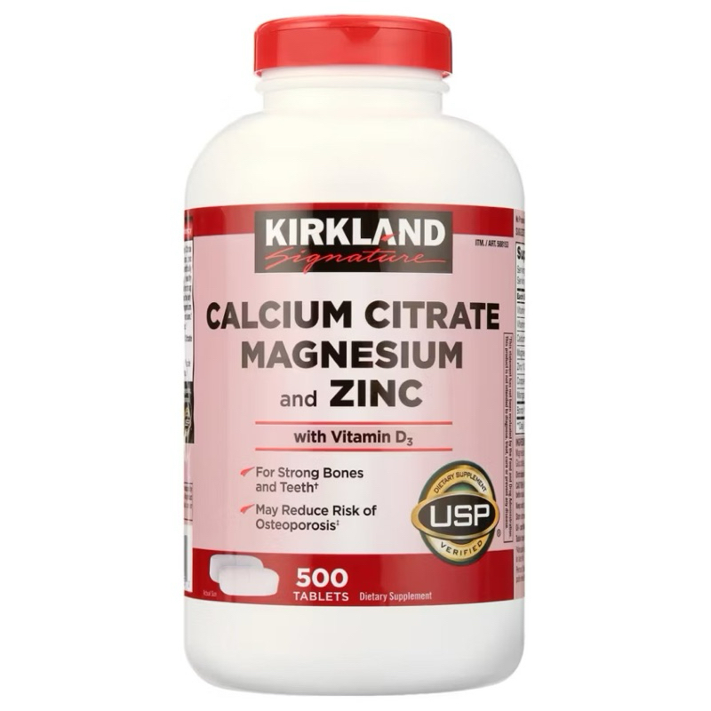 Viên uống canxi Calcium magie 600mg Mỹ Kirkland bổ sung canxi giúp xương chắc khoẻ ngừa loãng xương-